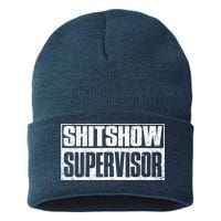 Shitshow Supervisor : Funny Supervisor Of The Shitshow Sustainable Knit Beanie