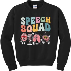 Speech Squad Funny Speech Therapy Speech Pathologist Kids Sweatshirt