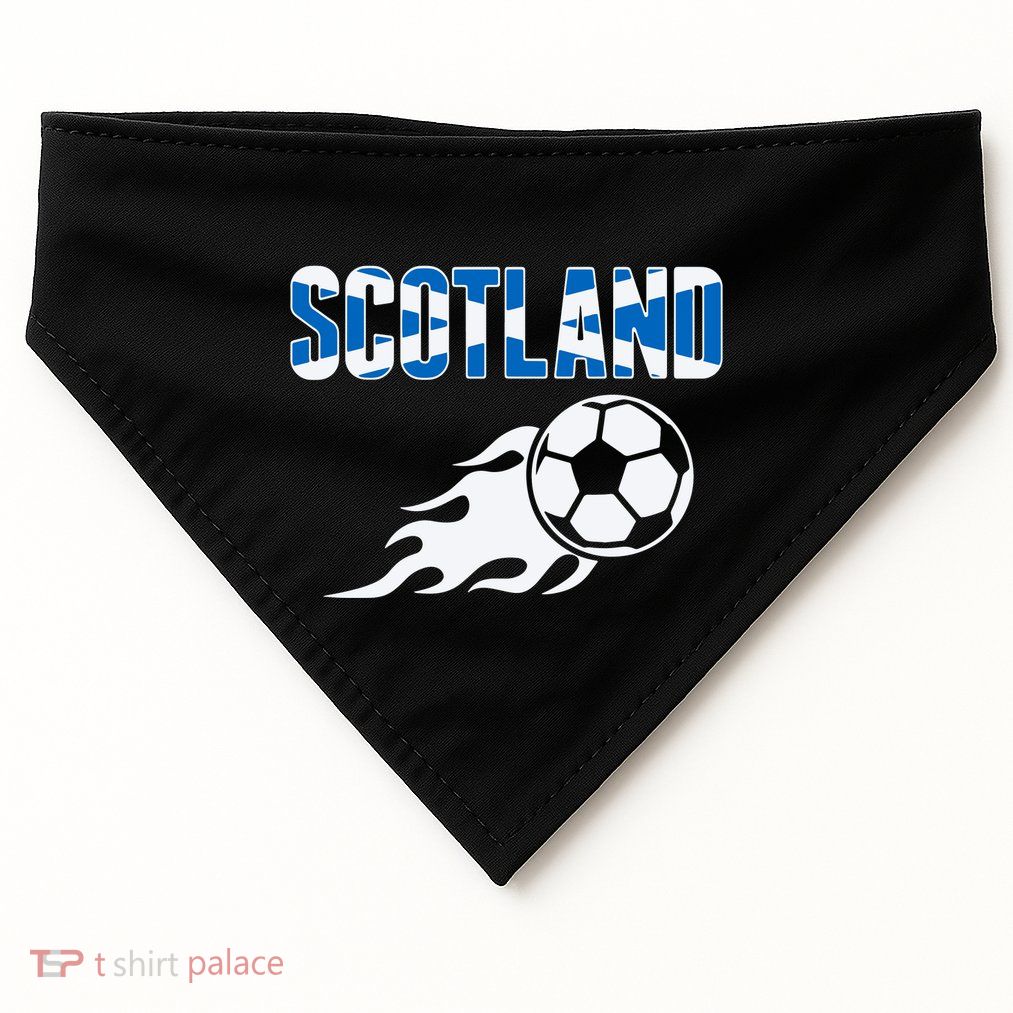 Scotland Soccer Fans Jersey Scottish Flag Football Lovers USA-Made Doggie Bandana