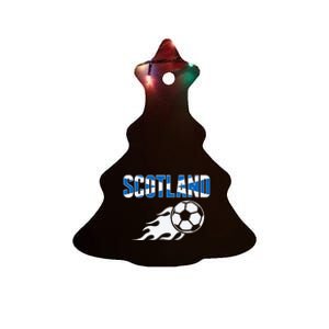 Scotland Soccer Fans Jersey Scottish Flag Football Lovers Ceramic Tree Ornament