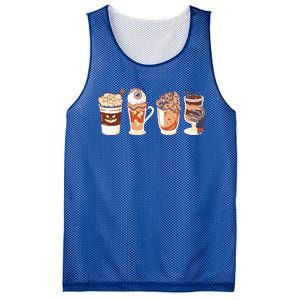 Spooky Season Fall Coffee Horror Movie And Coffee Halloween Gift Mesh Reversible Basketball Jersey Tank