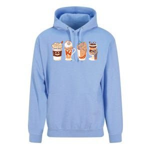 Spooky Season Fall Coffee Horror Movie And Coffee Halloween Gift Unisex Surf Hoodie