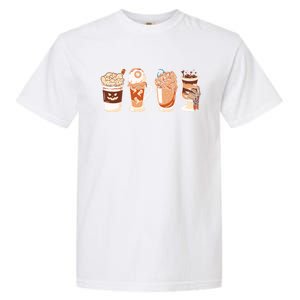 Spooky Season Fall Coffee Horror Movie And Coffee Halloween Gift Garment-Dyed Heavyweight T-Shirt