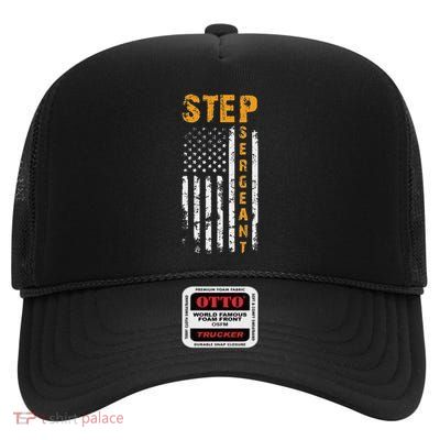Step Sergeant Funny Future Sergeant Costume High Crown Mesh Back Trucker Hat