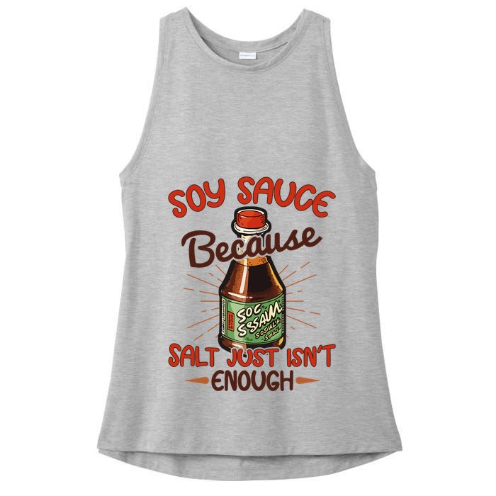 Soy Sauce Funny Costume Vegan Soy Sauce Funny Sushi Matching Group Halloween Cos Ladies PosiCharge Tri-Blend Wicking Tank