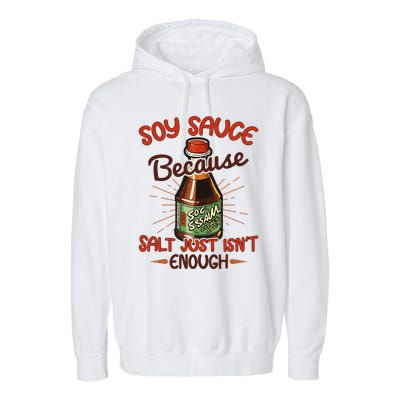 Soy Sauce Funny Costume Vegan Soy Sauce Funny Sushi Matching Group Halloween Cos Garment-Dyed Fleece Hoodie