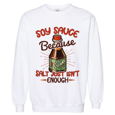 Soy Sauce Funny Costume Vegan Soy Sauce Funny Sushi Matching Group Halloween Cos Garment-Dyed Sweatshirt