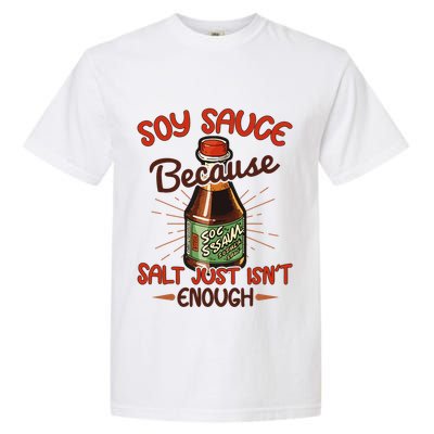 Soy Sauce Funny Costume Vegan Soy Sauce Funny Sushi Matching Group Halloween Cos Garment-Dyed Heavyweight T-Shirt