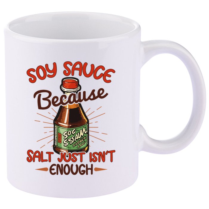 Soy Sauce Funny Costume Vegan Soy Sauce Funny Sushi Matching Group Halloween Cos 11oz C Handle Ceramic Mug