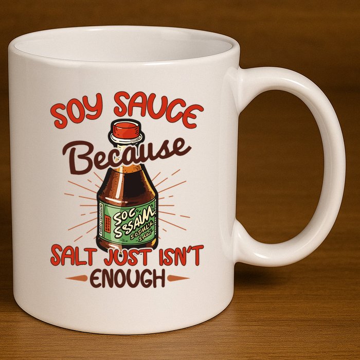 Soy Sauce Funny Costume Vegan Soy Sauce Funny Sushi Matching Group Halloween Cos 11oz C Handle Ceramic Mug