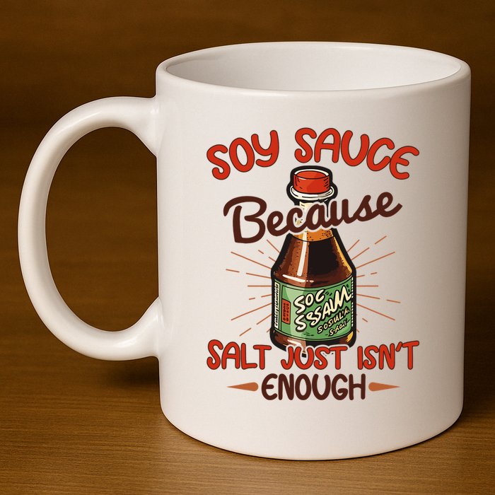 Soy Sauce Funny Costume Vegan Soy Sauce Funny Sushi Matching Group Halloween Cos 11oz C Handle Ceramic Mug
