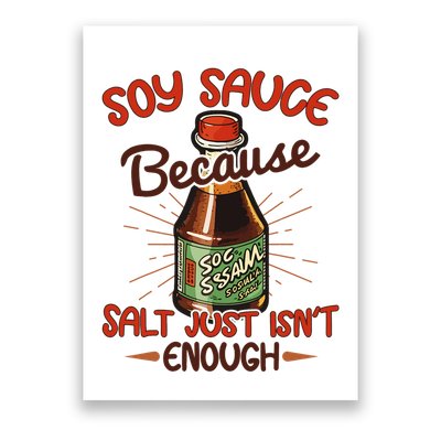 Soy Sauce Funny Costume Vegan Soy Sauce Funny Sushi Matching Group Halloween Cos Poster