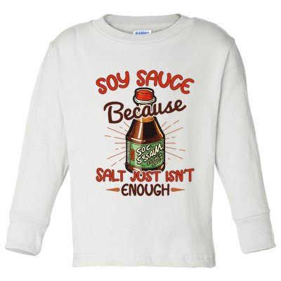 Soy Sauce Funny Costume Vegan Soy Sauce Funny Sushi Matching Group Halloween Cos Toddler Long Sleeve Shirt