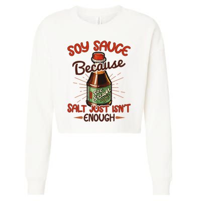 Soy Sauce Funny Costume Vegan Soy Sauce Funny Sushi Matching Group Halloween Cos Cropped Pullover Crew