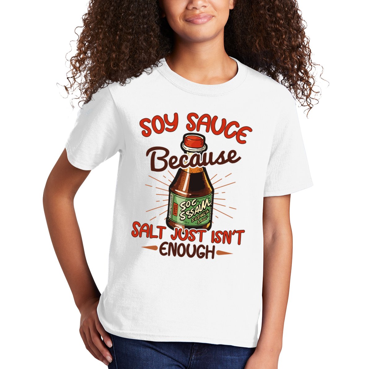 Soy Sauce Funny Costume Vegan Soy Sauce Funny Sushi Matching Group Halloween Cos Kids T-Shirt