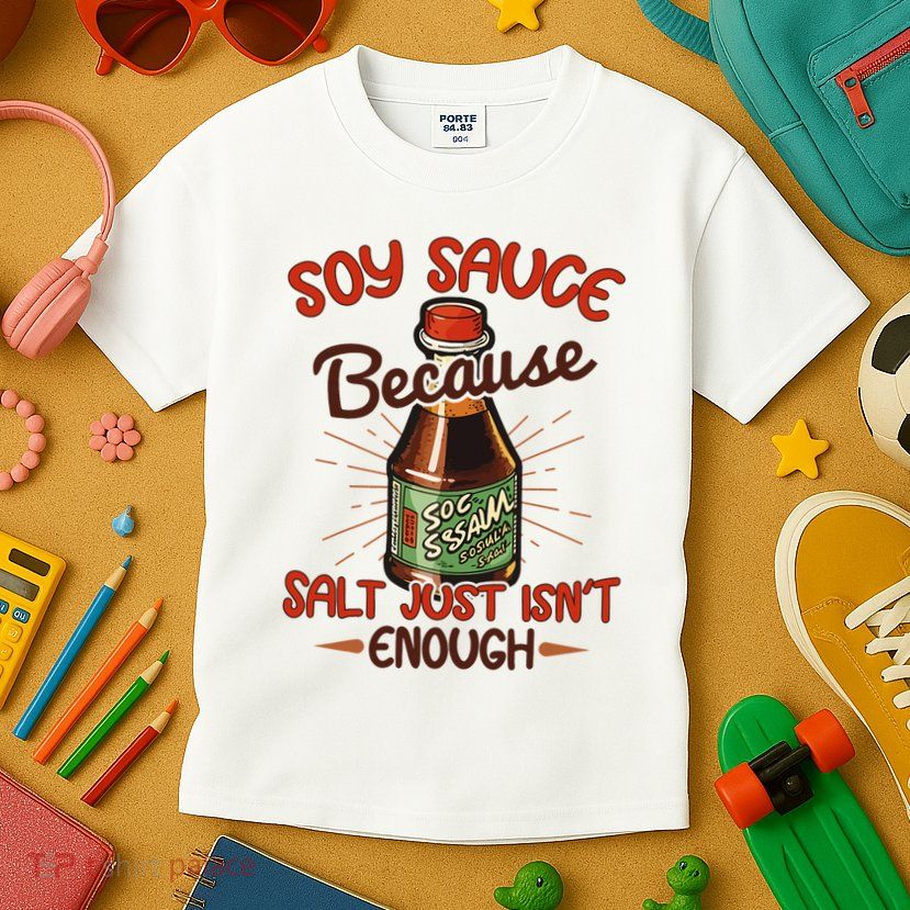 Soy Sauce Funny Costume Vegan Soy Sauce Funny Sushi Matching Group Halloween Cos Kids T-Shirt
