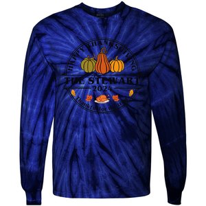 Stewart Surname Family Matching Happy Thanksgiving 2024 Tie-Dye Long Sleeve Shirt