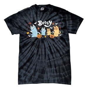 Spooky Season Funny Ghost Booey Halloween Family Matching Tie-Dye T-Shirt