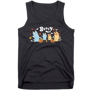 Spooky Season Funny Ghost Booey Halloween Family Matching Tank Top