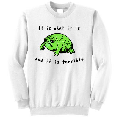 Shithead Steve Frog It Is What It Is And It Is Terrible Sweatshirt