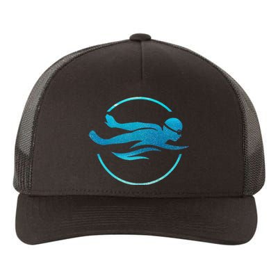 Swimmer Swimming funny Swim Team Yupoong Adult 5-Panel Trucker Hat