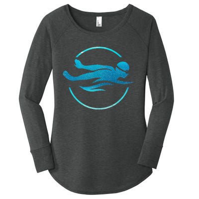 Swimmer Swimming funny Swim Team Women's Perfect Tri Tunic Long Sleeve Shirt