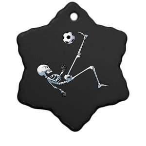 Skeleton Soccer Football Halloween Costume Gifts Ceramic Star Ornament