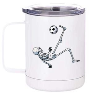 Skeleton Soccer Football Halloween Costume Gifts 12 oz Stainless Steel Tumbler Cup