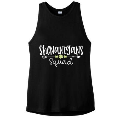 Shenanigans Squad Funny St. Patrick's Day Matching Group Ladies PosiCharge Tri-Blend Wicking Tank