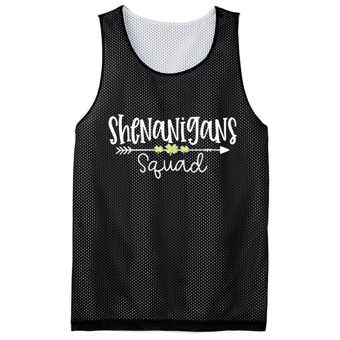 Shenanigans Squad Funny St. Patrick's Day Matching Group Mesh Reversible Basketball Jersey Tank