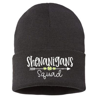 Shenanigans Squad Funny St. Patrick's Day Matching Group Sustainable Knit Beanie