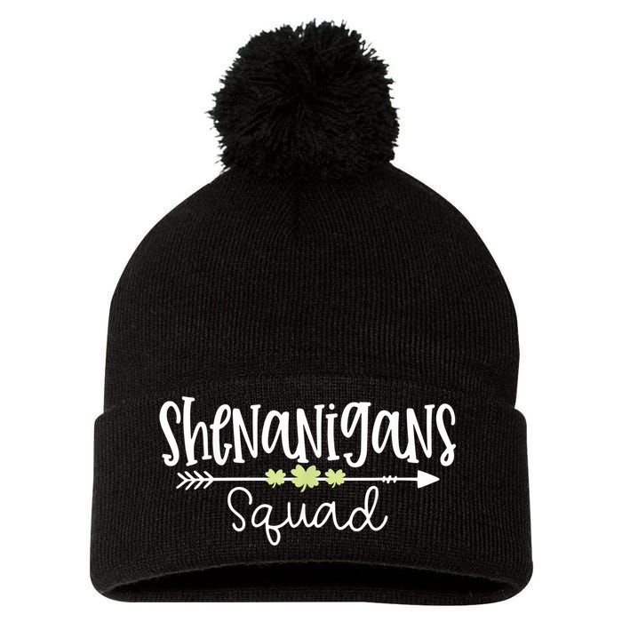 Shenanigans Squad Funny St. Patrick's Day Matching Group Pom Pom 12in Knit Beanie