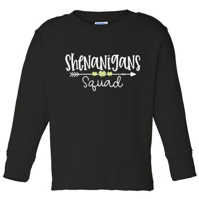 Shenanigans Squad Funny St. Patrick's Day Matching Group Toddler Long Sleeve Shirt