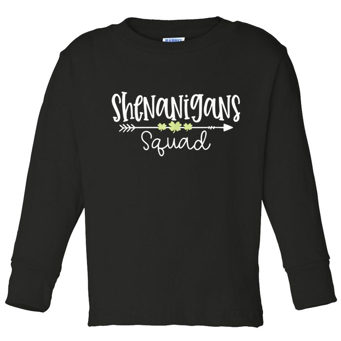 Shenanigans Squad Funny St. Patrick's Day Matching Group Toddler Long Sleeve Shirt