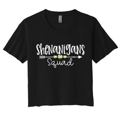 Shenanigans Squad Funny St. Patrick's Day Matching Group Crop Top