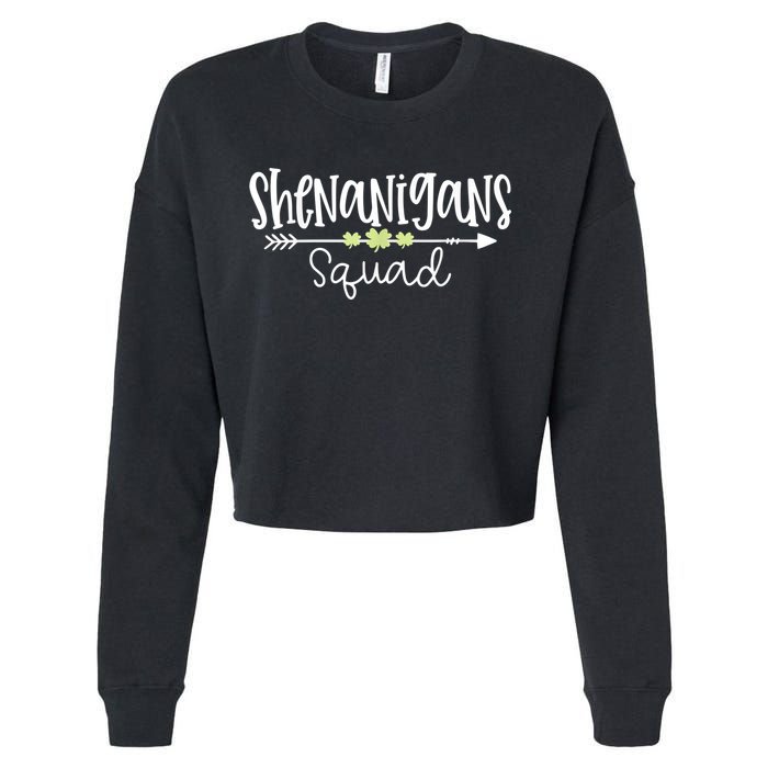 Shenanigans Squad Funny St. Patrick's Day Matching Group Cropped Pullover Crew