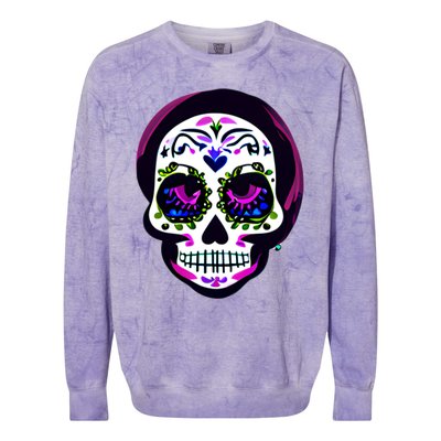 Sugar Skull Funny Cinco De Mayo T Graphic Colorblast Crewneck Sweatshirt