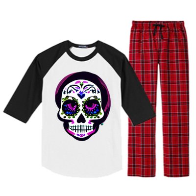 Sugar Skull Funny Cinco De Mayo T Graphic Raglan Sleeve Pajama Set