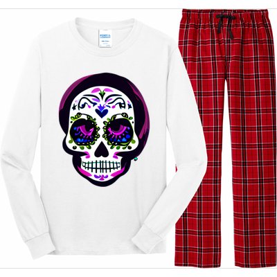 Sugar Skull Funny Cinco De Mayo T Graphic Long Sleeve Pajama Set