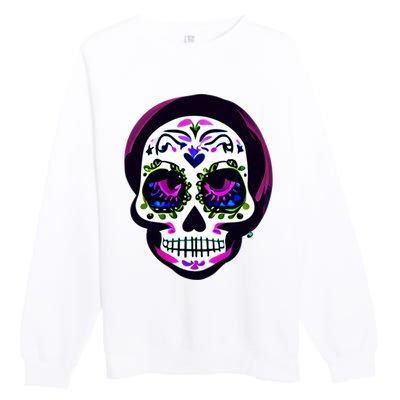 Sugar Skull Funny Cinco De Mayo T Graphic Premium Crewneck Sweatshirt