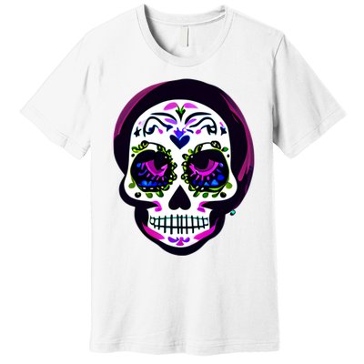 Sugar Skull Funny Cinco De Mayo T Graphic Premium T-Shirt