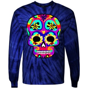 Sugar Skull Funny Cinco De Mayo Tie-Dye Long Sleeve Shirt