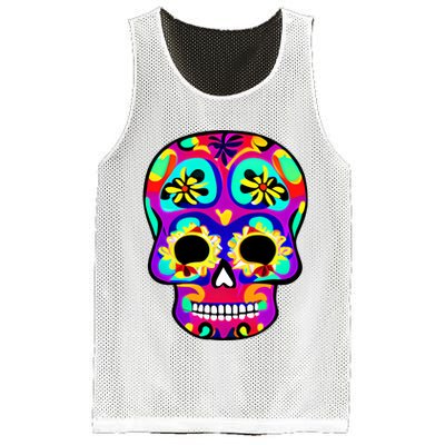 Sugar Skull Funny Cinco De Mayo Mesh Reversible Basketball Jersey Tank
