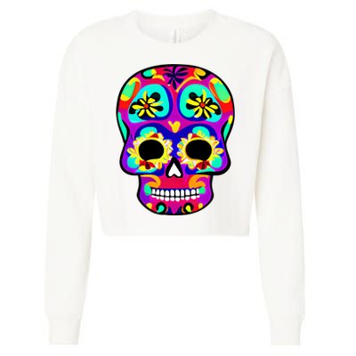Sugar Skull Funny Cinco De Mayo Cropped Pullover Crew