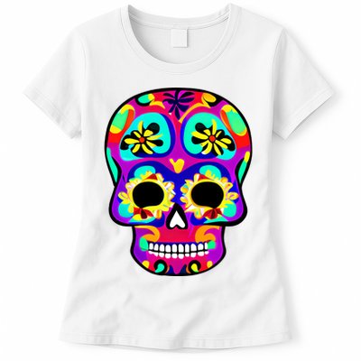 Sugar Skull Funny Cinco De Mayo Womens T-Shirt