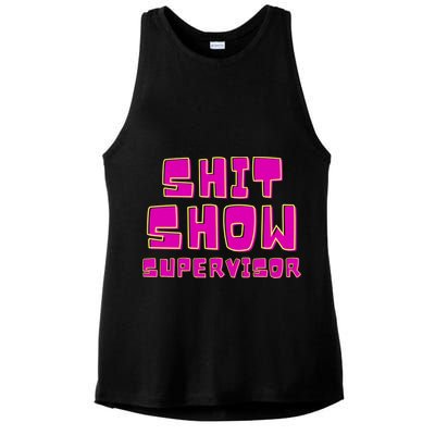 Shitshow Supervisor Funny Manager And Supervisor Ladies PosiCharge Tri-Blend Wicking Tank