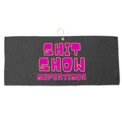 Shitshow Supervisor Funny Manager And Supervisor Large Microfiber Waffle Golf Towel