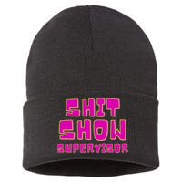 Shitshow Supervisor Funny Manager And Supervisor Sustainable Knit Beanie