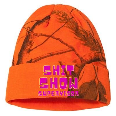 Shitshow Supervisor Funny Manager And Supervisor Kati Licensed 12" Camo Beanie