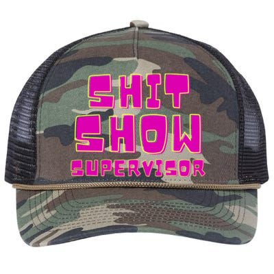 Shitshow Supervisor Funny Manager And Supervisor Retro Rope Trucker Hat Cap